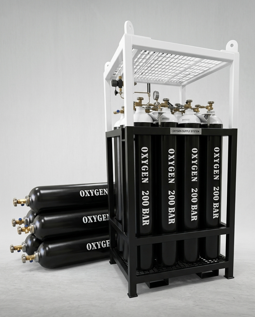 High-Pressure Medical Oxygen Quad
